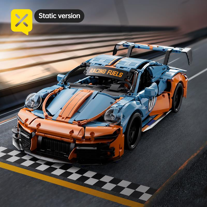 【1:10 】 Creative Gifts 1611Pcs+Colorful 911 Building Blocks Assembled Racing Car Educational Toy Car Assembled Model Gift