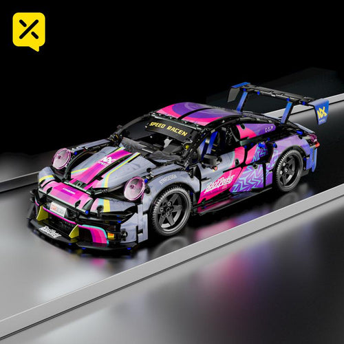 【1:10 】 Creative Gifts 1611Pcs+Colorful 911 Building Blocks Assembled Racing Car Educational Toy Car Assembled Model Gift