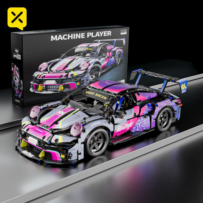 【1:10 】 Creative Gifts 1611Pcs+Colorful 911 Building Blocks Assembled Racing Car Educational Toy Car Assembled Model Gift